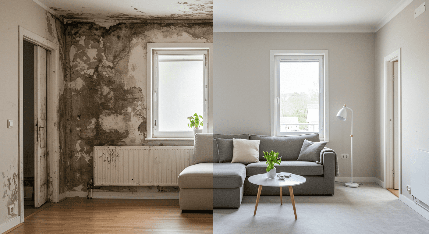Before and After Mold Remediation