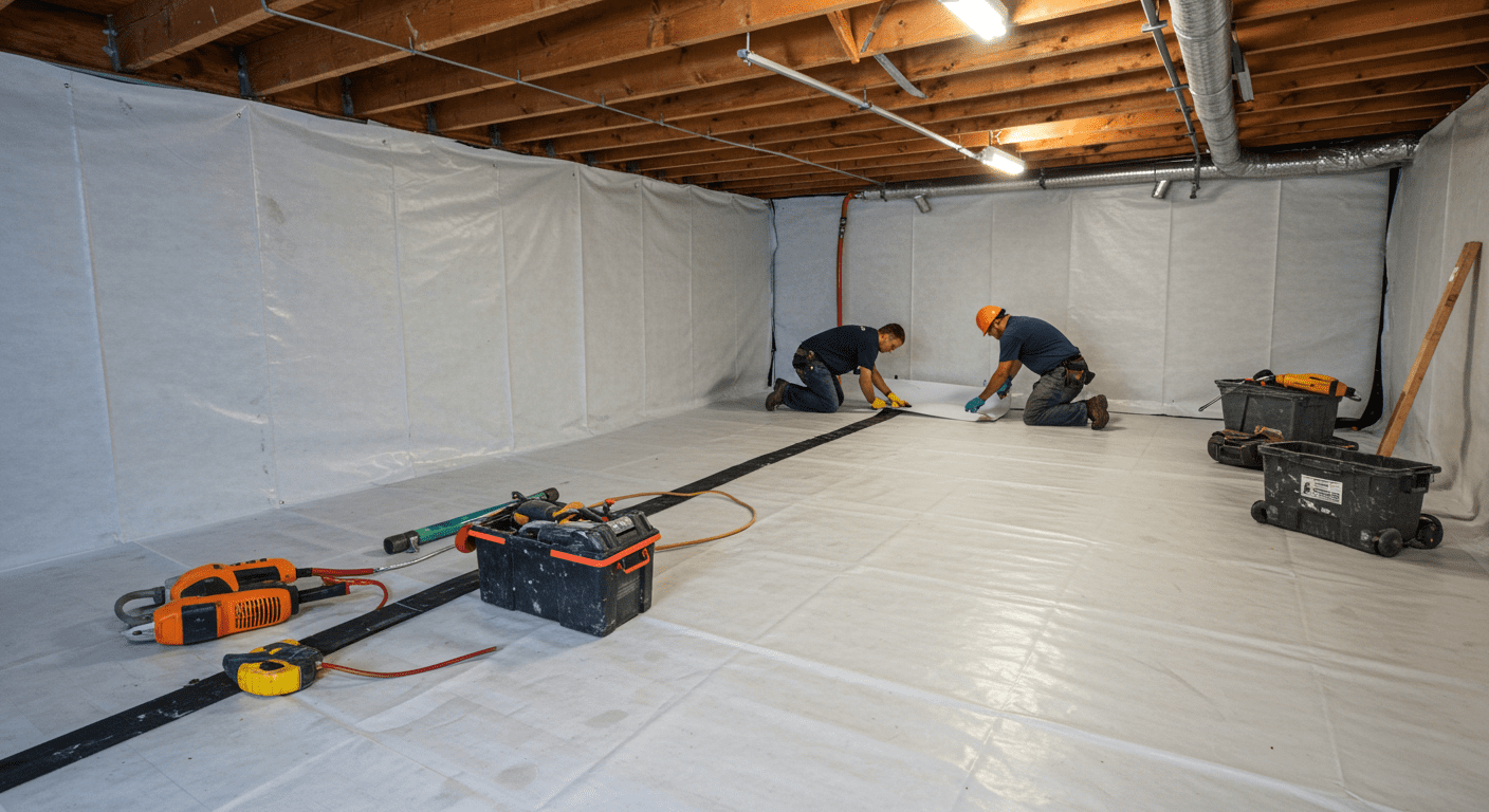 Crawl Space Encapsulation Process